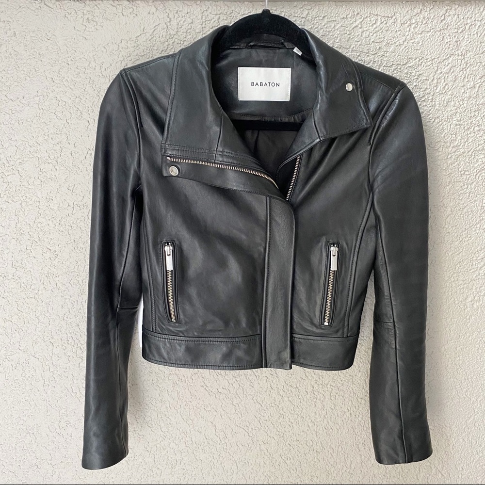 Aritzia Babaton Jagger Leather Moto Jacket